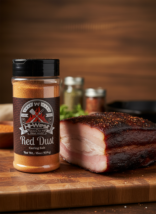 🍯🔥 Honey-Cured Pork Belly with Hi-West Red Dust & Heavenly Honey