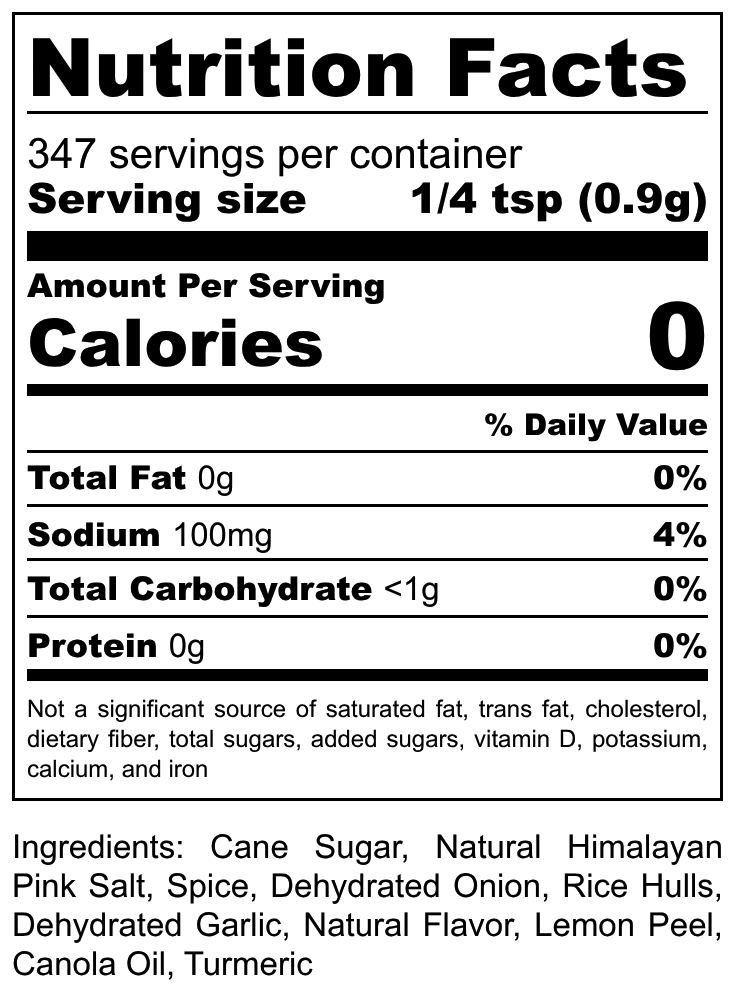 Hi-West Cali Lemon Pepper Seasoning 11oz