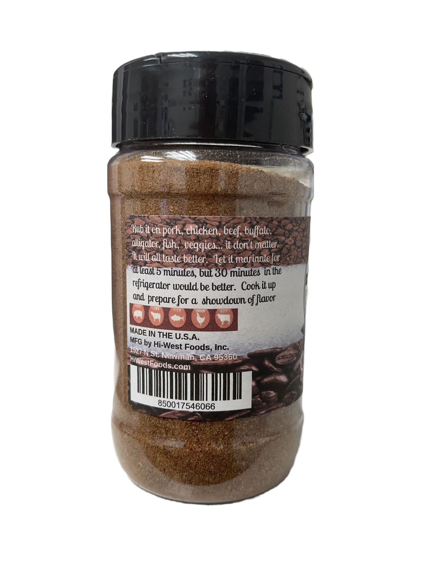 Hi-West Coffee & Cane Seasoning 4.75oz NO ADDED SALT