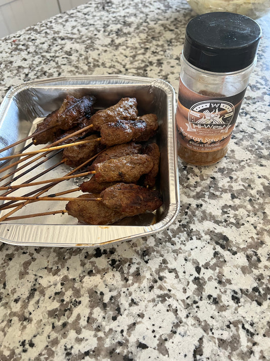 Lamb Kebab smoked with Hi-West Moroccan Spice Blend