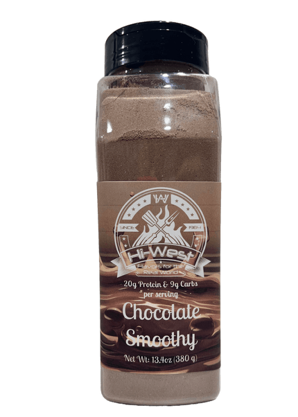 Hi-West Chocolate Protein Smoothy 13.4oz with 20g protein and 9g carbs for a guilt-free treat.