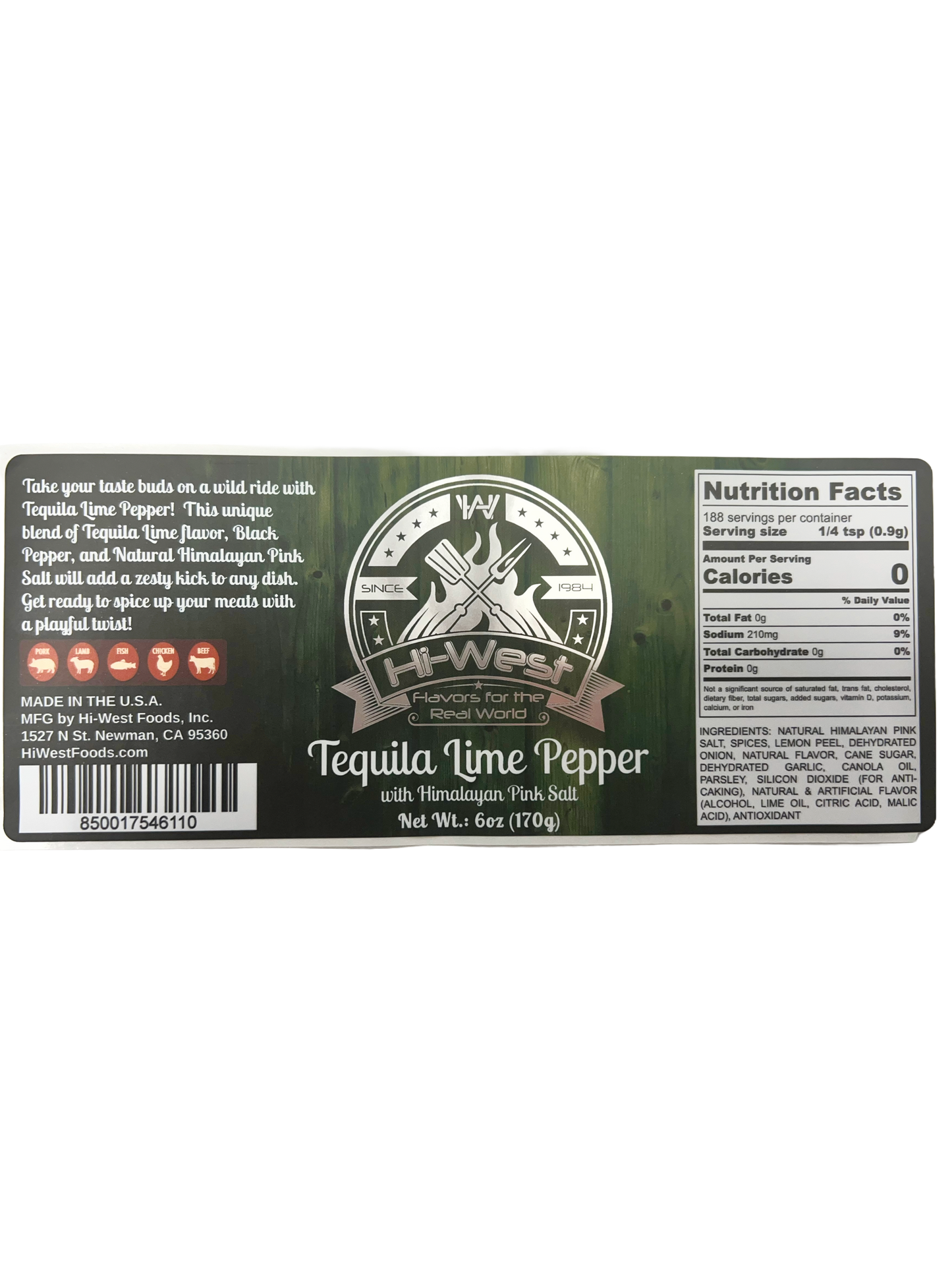 Hi-West Tequila Lime Pepper with Himalayan Pink Salt